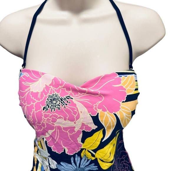 Trina Turk Women’s Bandeau One Piece Bali Harbor Floral Swimsuit - Picture 10 of 12